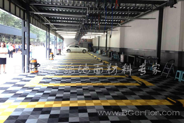 汽車4S店維修保養地面格柵 汽車裝潢維修廠地板地面處理材料