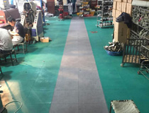 鞋廠 服裝廠 紡織廠 車(chē)間地板 地面處理材料 灰色+綠色